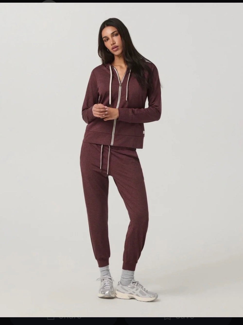 Vuori Hoodie & Jogger Set in chocolate brown